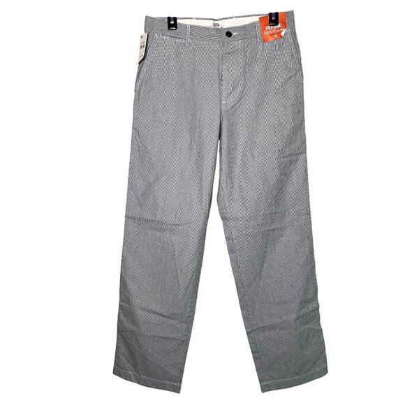 Dockers Pacific Field Khaki Classic Fit Flat Front Pants 30x30 Striped Casual - Picture 12 of 12